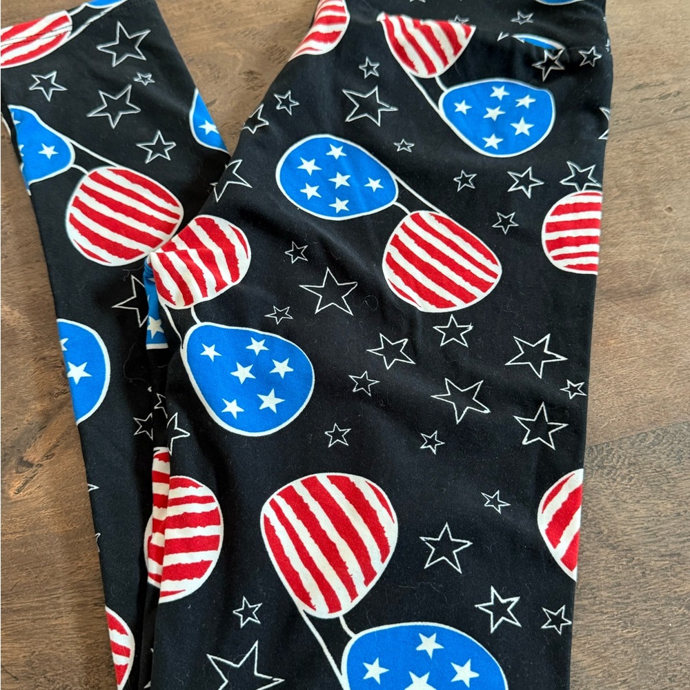 LuLaRoe Patriotic Star and Stripes Leggings